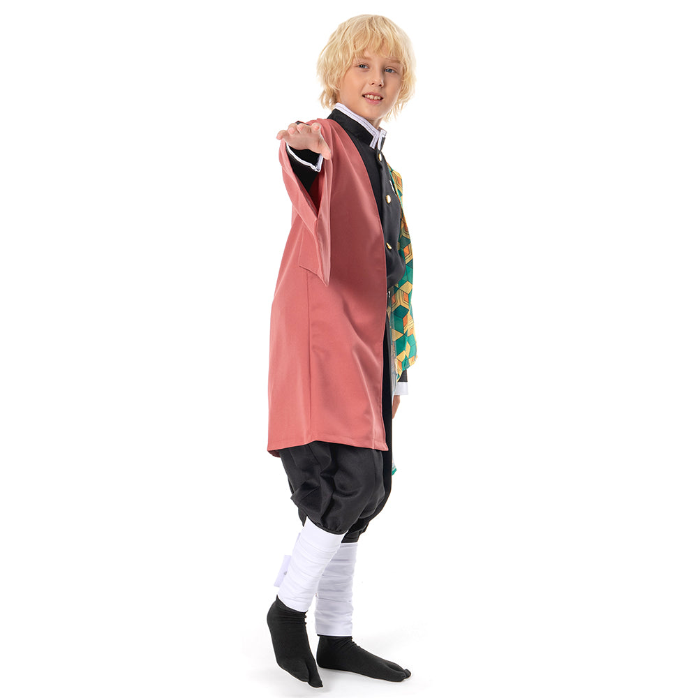 KNY Tomioka Giyuu Cosplay Costume For Kids Halloween Carnival Outfit