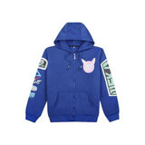 Overwatch D.va Song hana fleece zip-up Hoodie hooded Sweatshirt Blue