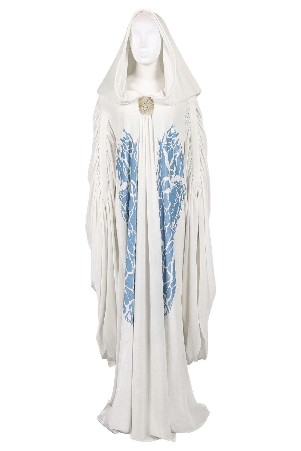 Padme Amidala Cosplay White Cloak Dress Costume For Adult Female Halloween Carnival Suit