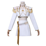 Kpop Demon Hunters Costume Mira Cosplay What It Sounds Like White Holographic Outfit For Adult Female Halloween Carnival Suit