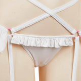 2.5 Dimensional Seduction Ririsa Amano White Sexy Lingerie Cosplay Costume Outfits
