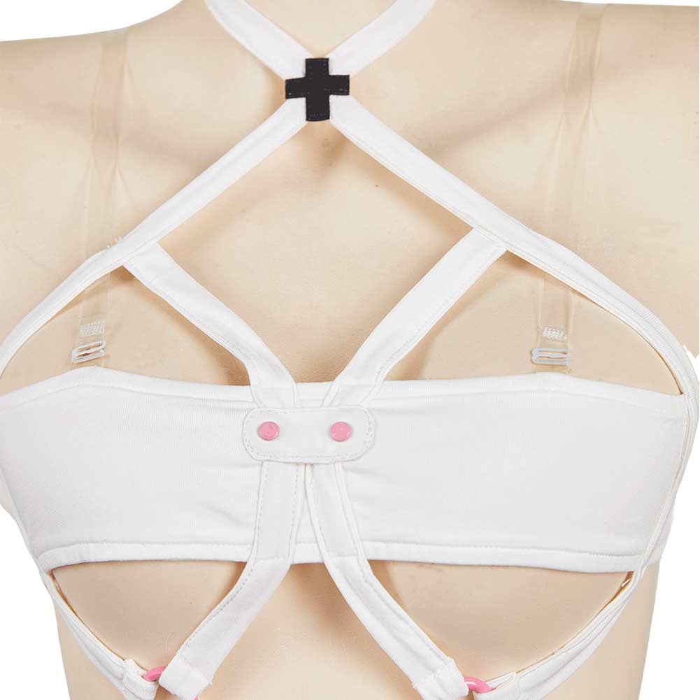 2.5 Dimensional Seduction Ririsa Amano White Sexy Lingerie Cosplay Costume Outfits