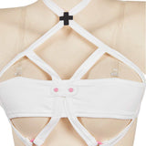 2.5 Dimensional Seduction Ririsa Amano White Sexy Lingerie Cosplay Costume Outfits