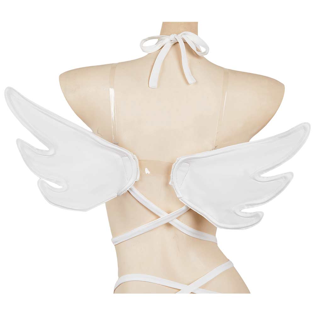 2.5 Dimensional Seduction Ririsa Amano White Sexy Lingerie Cosplay Costume Outfits