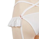 2.5 Dimensional Seduction Ririsa Amano White Sexy Lingerie Cosplay Costume Outfits