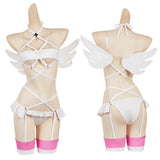 2.5 Dimensional Seduction Ririsa Amano White Sexy Lingerie Cosplay Costume Outfits