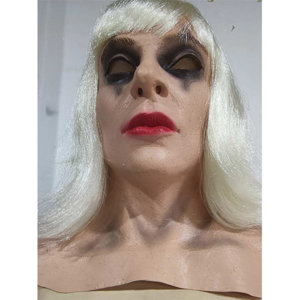 Joker 2 Ugly Harley Quinn Cosplay Latex Mask Halloween Masquerade Accessories Cosplay Props