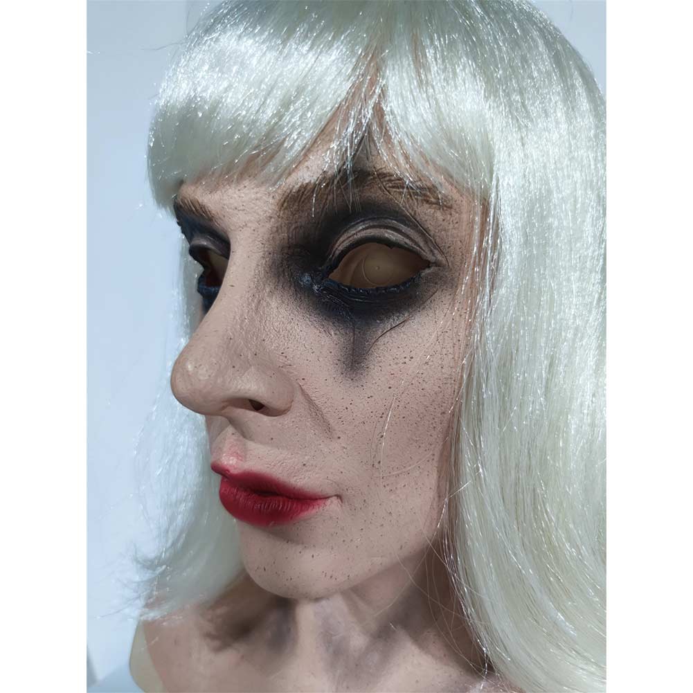 Joker 2 Ugly Harley Quinn Cosplay Latex Mask Halloween Masquerade Accessories Cosplay Props