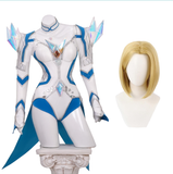 Emma Grace Cosplay White Queen White Blue Costume For Adult Female Halloween Carnival Suit