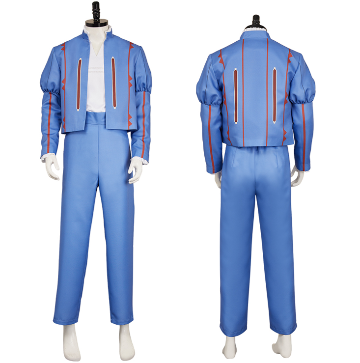 The Witcher Costume Jaskier Cosplay Blue Outfit For Adult Man Halloween Carnival Suit