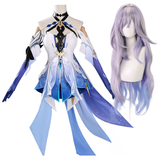 Genshin Impact Costume Skirk Cosplay Blue Dress For Adult Female Halloween Carnival Suit