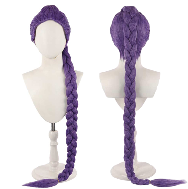 KPop Demon Hunters Rumi Cosplay Long Ponytail Purple Wig Halloween Carnival Party Props Accessories