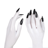 Kpop Demon Hunters Cosplay Rumi Black Nail Art Unisex Halloween Carnival Party Props Accessories