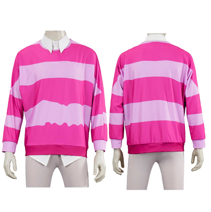 Kpop Demon Hunters Costume Baby Saja Cosplay Pink Shirt For Adult Man Halloween Carnival Suit