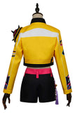 Kpop Demon Hunters Costume Rumi Cosplay Yellow Jacket Black Short Set Outfit For Adult Female Halloween Carnival Suit