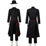 Kpop Demon Hunters Costume Saja Cosplay Black Outfit For Adult Man Halloween Carnival Suit