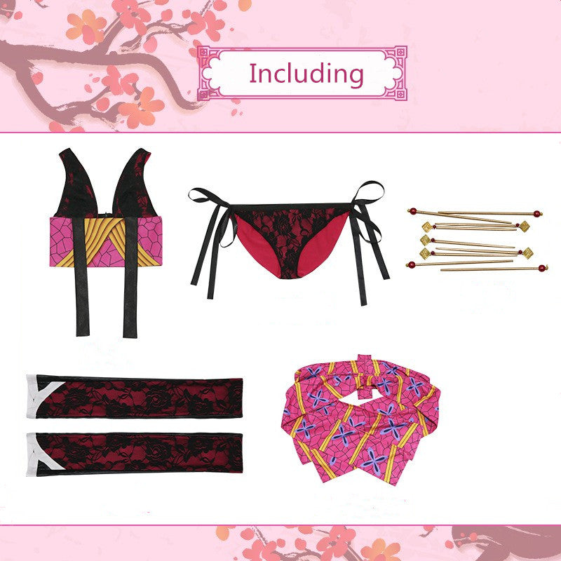 Demon Slayer: Kimetsu no Yaiba Entertainment District Arc Daki Battle Suit Outfits Cosplay Costume Halloween Carnival Suit