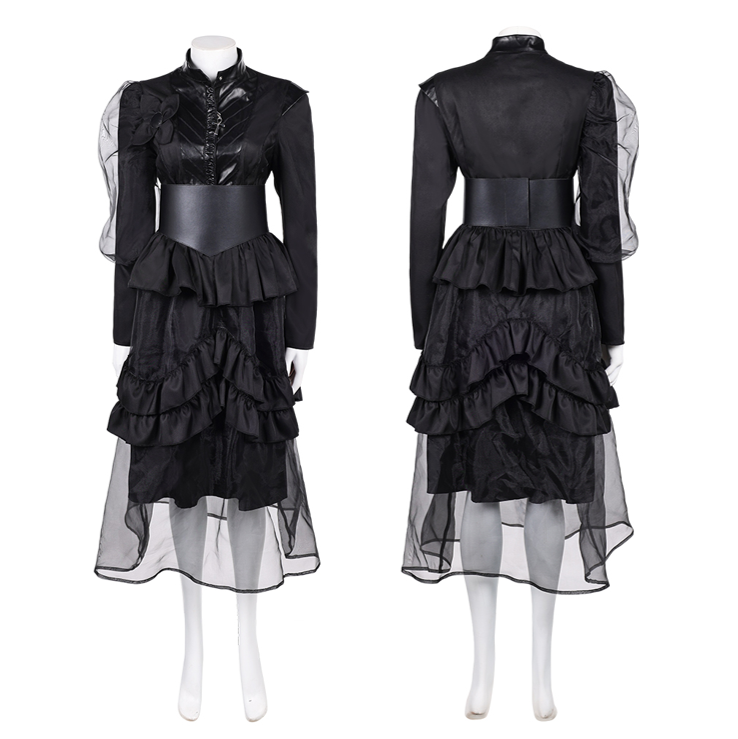 The Sandman Costume Lucienne Cosplay Black Dress For Adult Female Halloween Carnival Suit