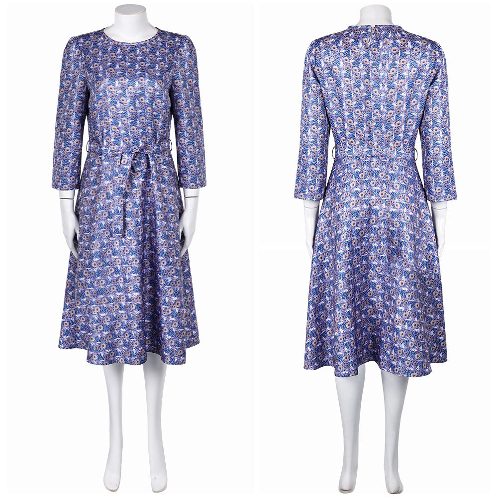 Beetlejuice Beetlejuice Astrid Deetz Printed Dress Cosplay Costume Outfits Halloween Carnival Suit