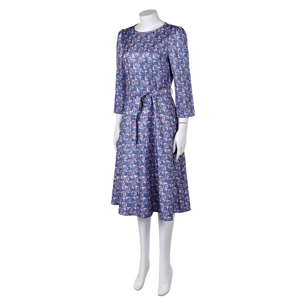 Beetlejuice Beetlejuice Astrid Deetz Printed Dress Cosplay Costume Outfits Halloween Carnival Suit