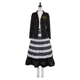 Beetlejuice Beetlejuice Lydia Deetz Black Set Cosplay Costume Outfits Halloween Carnival Suit