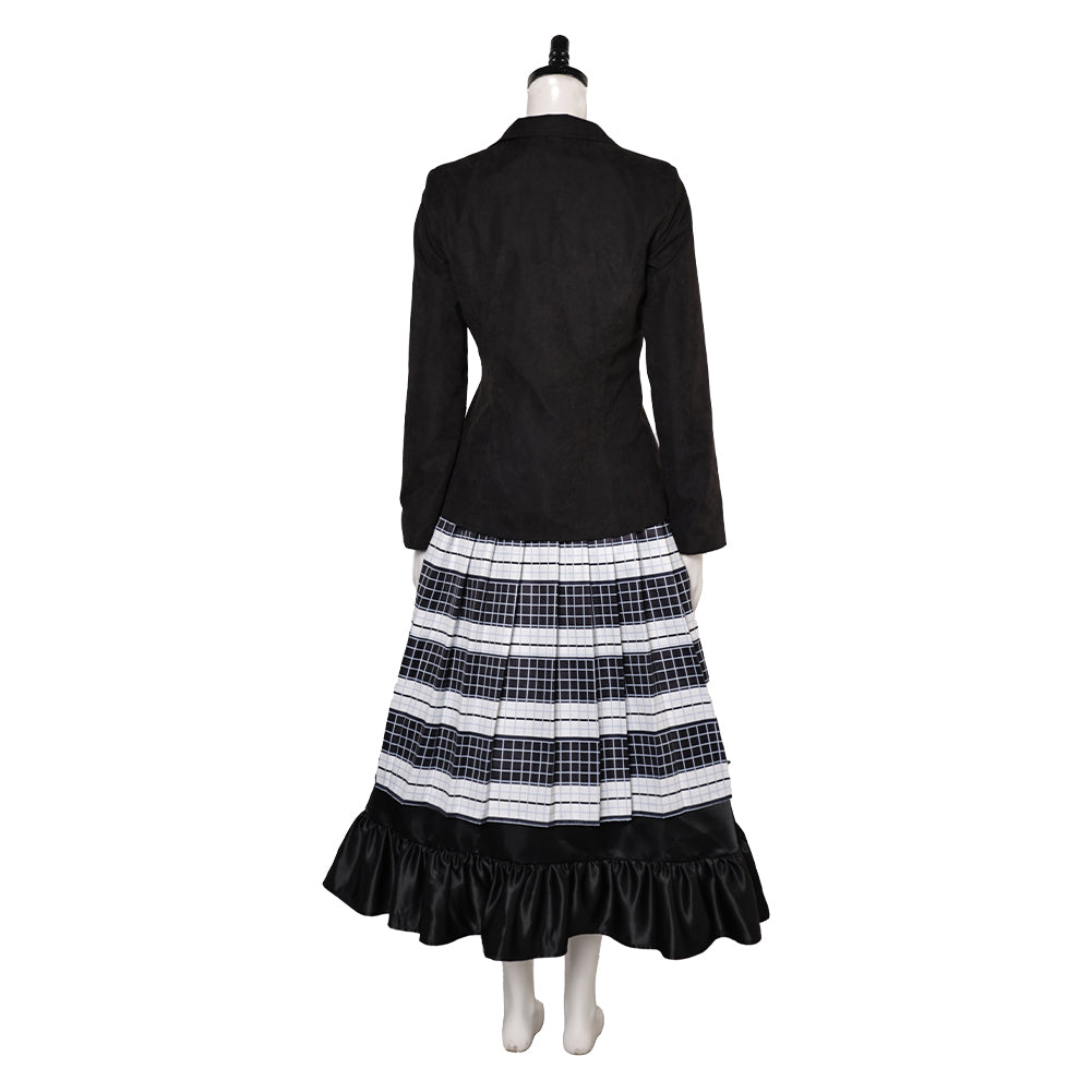 Beetlejuice Beetlejuice Lydia Deetz Black Set Cosplay Costume Outfits Halloween Carnival Suit