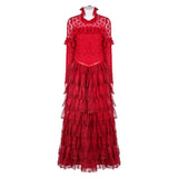 Beetlejuice Beetlejuice Lydia Deetz Red Dress Cosplay Costume Outfits Halloween Carnival Suit