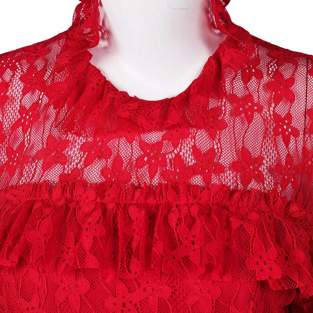 Beetlejuice Beetlejuice Lydia Deetz Red Dress Cosplay Costume Outfits Halloween Carnival Suit