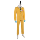 Beetlejuice Bob Yellow Suit Cosplay Costume Outfits Halloween Carnival Suit 