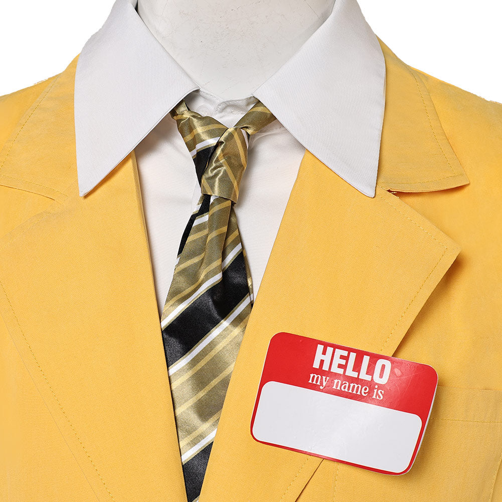 Beetlejuice Bob Yellow Suit Cosplay Costume Outfits Halloween Carnival Suit 