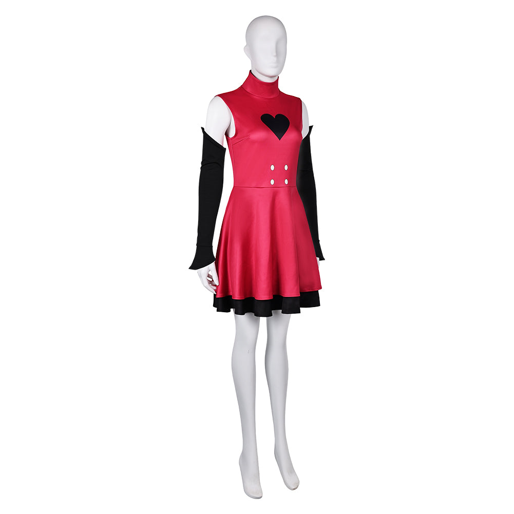c Charlie Morningstar Red Dress Cosplay Costume Outfits Halloween Carnival Suit Charlie