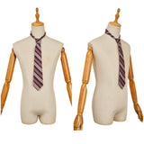 Superman Clark Kent Cosplay Black Red Color Stripe Neck Tie For Adult Man Female Halloween Carnival Suit