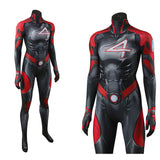Kids Susan Storm Costume Invisible Woman Cosplay Blood Shield Costume Red Jumpsuit For Children Girls Halloween Carnival Suit