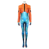 Overwatch Costume  Cosplay Orange  Jacket Blue Jumpsuit For Adult Female Halloween Carnival Suit