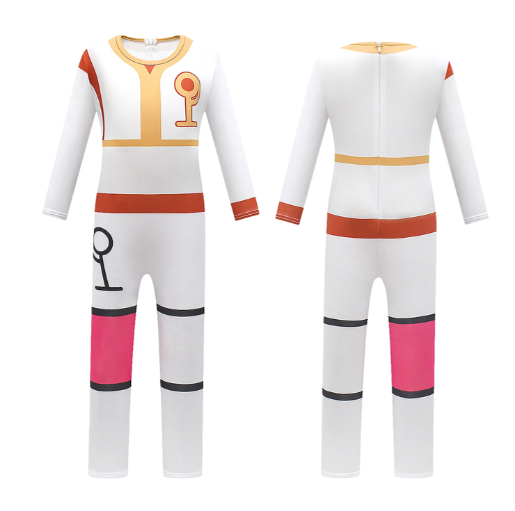 Zombies 4: Dawn of the Vampires Costume Zed Cosplay Unisex Kids White Jumpsuit For Kid Man Female Halloween Carnival Suit