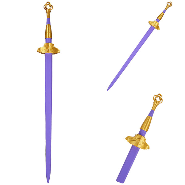 Gugxiom Rumi Sword Cosplay Prop Replica Rumi Kostuum Zwaard Cosplay, Fantasie Accessoire, Halloween Kostuum, Festival Vakantie Geschenken Geel Blauw
