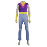 Kpop Demon Hunters  Mystery Saja Cosplay Purple Top Trousers Set For Adult Man Halloween Carnival Suit Costume