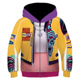 Kpop Demon Hunters Costume Children Rumi Cosplay Yellow Zip-up Hoodie For Kid Man Female Halloween Carnival Suit