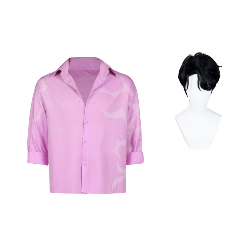 Kpop Demon Hunters Costume Jinu Cosplay Light Purple For Adult Man Halloween Carnival Suit