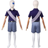 Elio 2025 Kid Cosplay Costume Blue Top Shoulder Strap Set For Unisex Children Halloween Carnival Suit