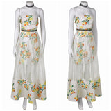 Final Fantasy Costume Alice Cosplay For Adult Female White Yellow Dress Halloween Carnival Suit
