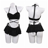 Final Fantasy Costume Tifa Lockhart Cosplay For Adult Female Black Bikini Halloween Carnival Suit