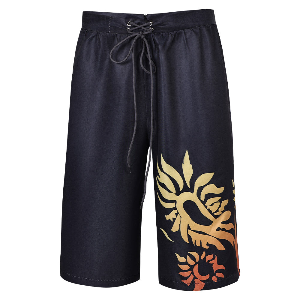Final Fantasy VII Zack Fair Black Beach Trousers Trunks Pants Cosplay Costume Outfits Halloween Carnival Suit