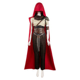 Furiosa: A Mad Max Saga Furiosa Brown Suit With Red Cape Cosplay Costume Outfits Halloween Carnival Suit