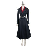House of the Dragon Princess Rhaenys Targaryen Black Coat Cosplay Costume Outfits