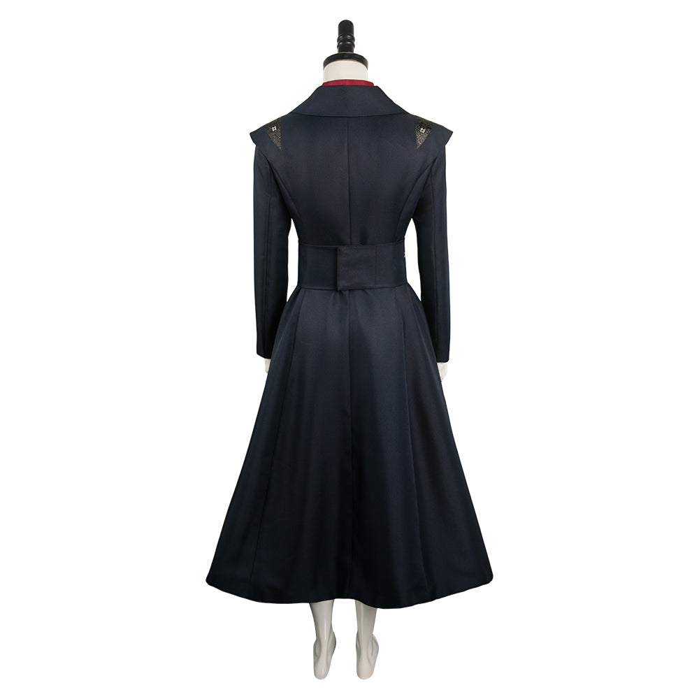 House of the Dragon Princess Rhaenys Targaryen Black Coat Cosplay Costume Outfits