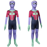 Invincible Omni-Man Cosplay Costume Unisex Kid Purple Jumpsuit Halloween Carnival Suit