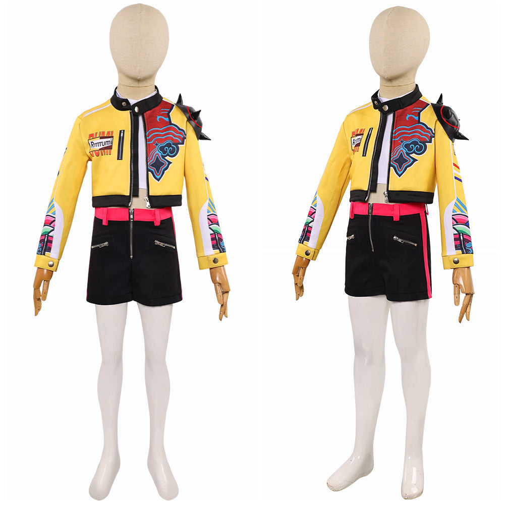 Kpop Demon Hunters Rumi Kids Cosplay Costume Outfit Halloween Carnival Suit