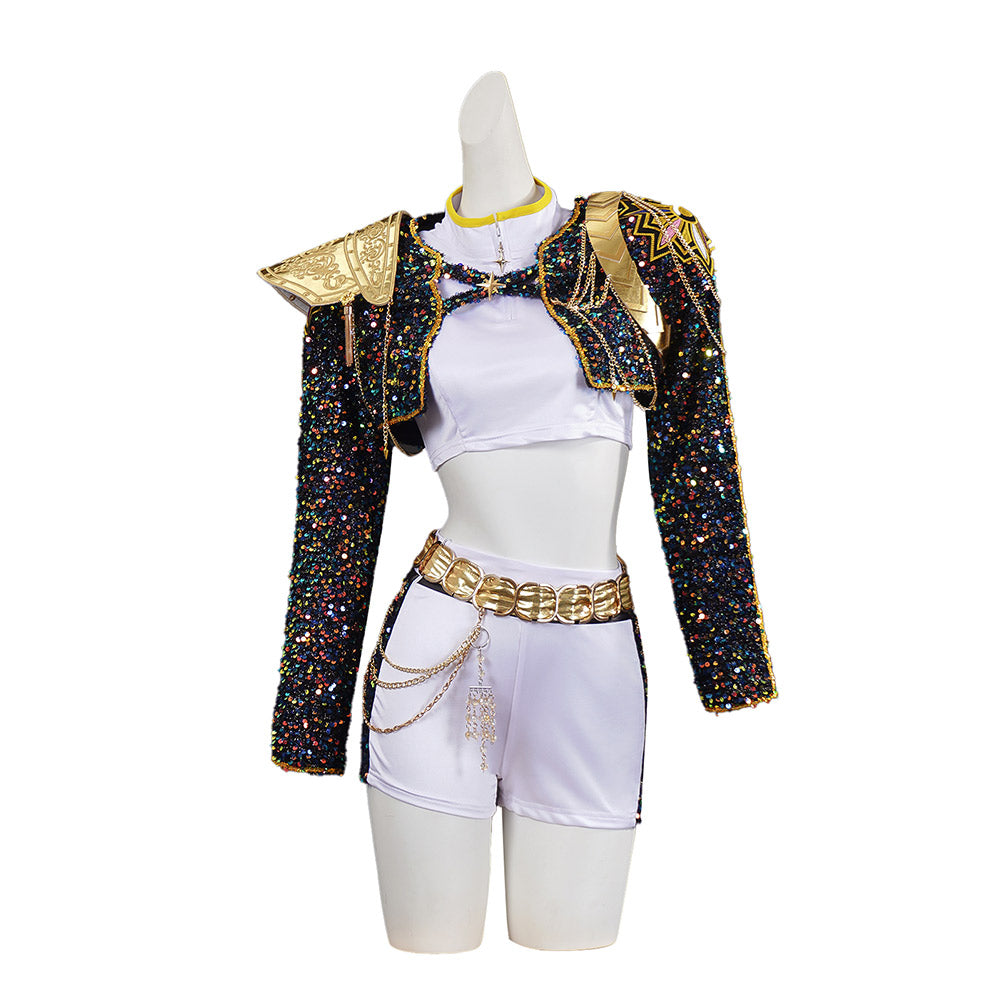 Kpop Demon Hunters Rumi Kids Cosplay Costume Outfit Halloween Carnival Suit