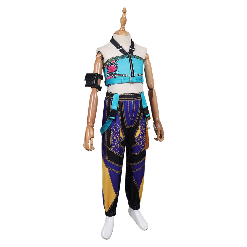 KPop Demon Hunters Zoey Kids Cosplay Costume  Outfit Halloween Carnival Suit
